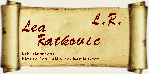 Lea Ratković vizit kartica